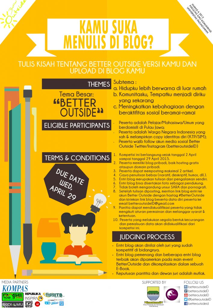 poster writing competition better outside unpad - april