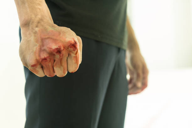 Dangerous man abusing and terrrozing in anger.