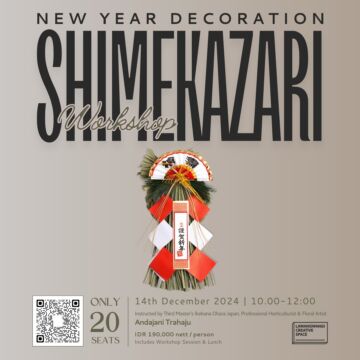 Lawangwangi Creative Space mengadakan Shimekazari Workshop event bandung desember 2024