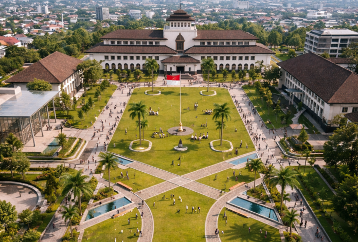ilustrasi gasibu dan gedung sate